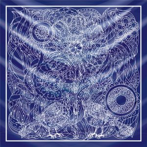 khăn bandana lụa silk họa tiết hoa - Mã 86 48