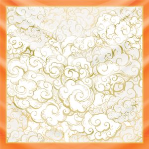 khăn bandana lụa silk họa tiết bầu trời - Mã 05 18