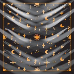 khăn bandana lụa silk họa tiết bầu trời - Mã 15 20