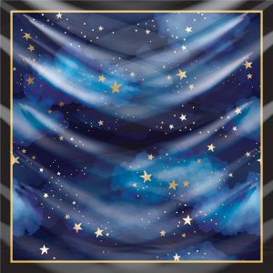 khăn bandana lụa silk họa tiết bầu trời - Mã 04 20