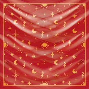 khăn bandana lụa silk họa tiết bầu trời - Mã 15 22