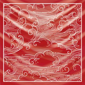 khăn bandana lụa silk họa tiết bầu trời - Mã 20 22