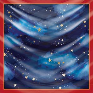 khăn bandana lụa silk họa tiết bầu trời - Mã 04 22