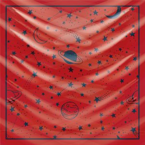 khăn bandana lụa silk họa tiết bầu trời - Mã 06 22