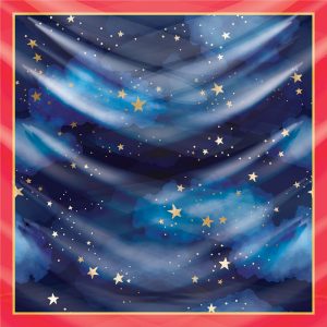 khăn bandana lụa silk họa tiết bầu trời - Mã 04 24