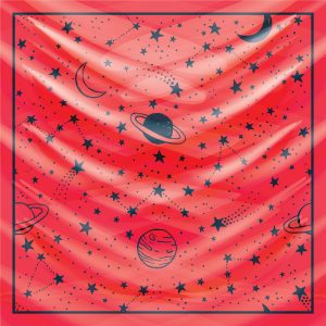 khăn bandana lụa silk họa tiết bầu trời - Mã 06 24