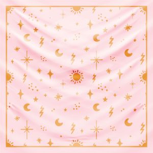 khăn bandana lụa silk họa tiết bầu trời - Mã 15 26