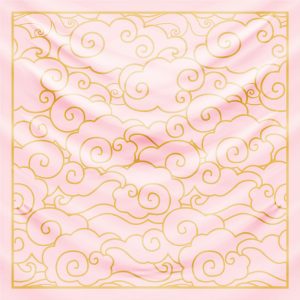 khăn bandana lụa silk họa tiết bầu trời - Mã 23 26