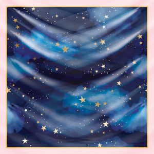 khăn bandana lụa silk họa tiết bầu trời - Mã 04 26