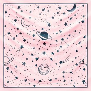 khăn bandana lụa silk họa tiết bầu trời - Mã 06 26