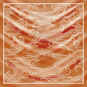 khăn bandana lụa silk họa tiết bầu trời - Mã 20 28