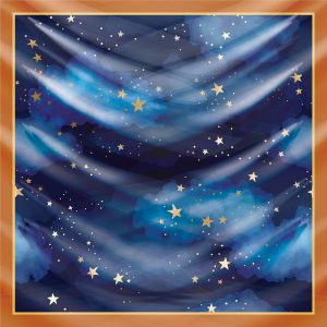 khăn bandana lụa silk họa tiết bầu trời - Mã 04 28