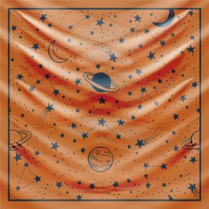 khăn bandana lụa silk họa tiết bầu trời - Mã 06 28