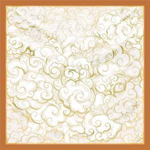 khăn bandana lụa silk họa tiết bầu trời - Mã 05 48