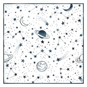 khăn bandana lụa silk họa tiết bầu trời - Mã 06 30