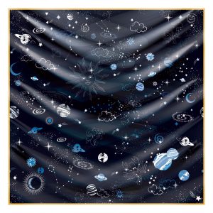 khăn bandana lụa silk họa tiết bầu trời - Mã 07 30