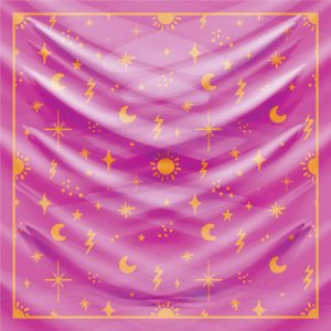 khăn bandana lụa silk họa tiết bầu trời - Mã 15 32