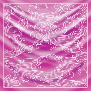 khăn bandana lụa silk họa tiết bầu trời - Mã 20 32