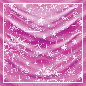 khăn bandana lụa silk họa tiết bầu trời - Mã 21 32