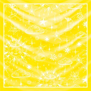 khăn bandana lụa silk họa tiết bầu trời - Mã 21 34