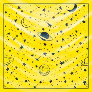 khăn bandana lụa silk họa tiết bầu trời - Mã 06 34