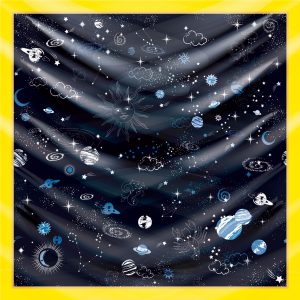 khăn bandana lụa silk họa tiết bầu trời - Mã 07 34