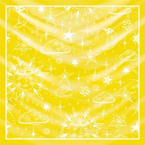 khăn bandana lụa silk họa tiết bầu trời - Mã 21 36