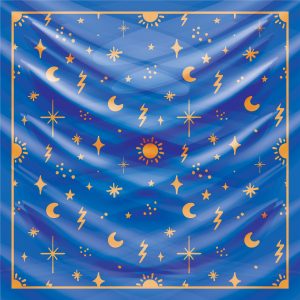 khăn bandana lụa silk họa tiết bầu trời - Mã 15 38