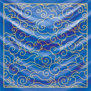 khăn bandana lụa silk họa tiết bầu trời - Mã 23 38