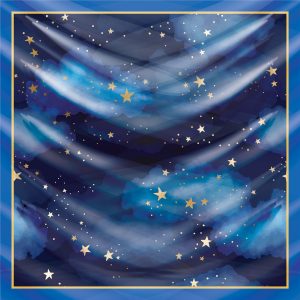 khăn bandana lụa silk họa tiết bầu trời - Mã 04 38