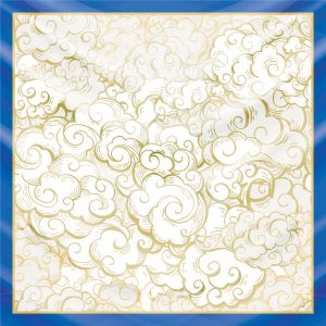 khăn bandana lụa silk họa tiết bầu trời - Mã 05 34