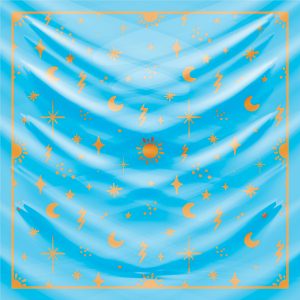 khăn bandana lụa silk họa tiết bầu trời - Mã 15 40