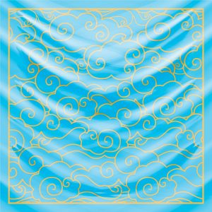 khăn bandana lụa silk họa tiết bầu trời - Mã 23 40