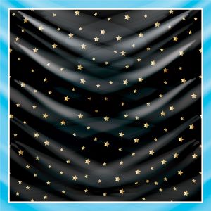 khăn bandana lụa silk họa tiết bầu trời - Mã 24 40