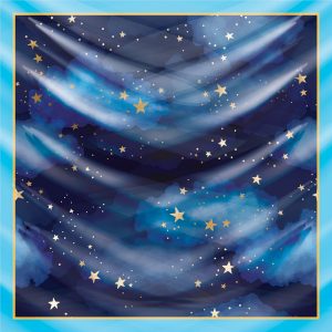 khăn bandana lụa silk họa tiết bầu trời - Mã 04 40