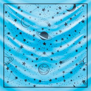 khăn bandana lụa silk họa tiết bầu trời - Mã 06 40