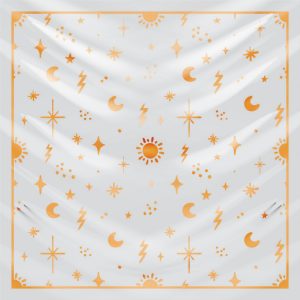 khăn bandana lụa silk họa tiết bầu trời - Mã 15 42