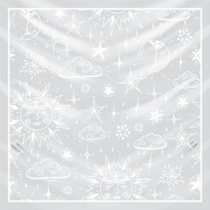 khăn bandana lụa silk họa tiết bầu trời - Mã 21 42