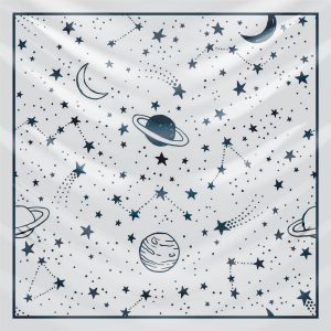 khăn bandana lụa silk họa tiết bầu trời - Mã 06 42