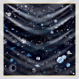 khăn bandana lụa silk họa tiết bầu trời - Mã 07 42