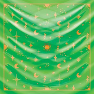 khăn bandana lụa silk họa tiết bầu trời - Mã 15 44