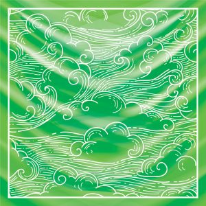 khăn bandana lụa silk họa tiết bầu trời - Mã 20 44