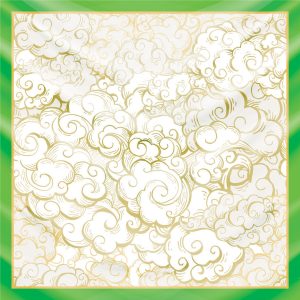 khăn bandana lụa silk họa tiết bầu trời - Mã 05 40