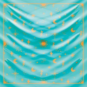 khăn bandana lụa silk họa tiết bầu trời - Mã 15 46