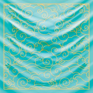 khăn bandana lụa silk họa tiết bầu trời - Mã 23 46