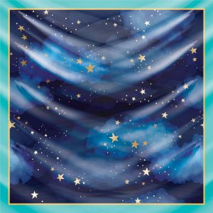 khăn bandana lụa silk họa tiết bầu trời - Mã 04 46