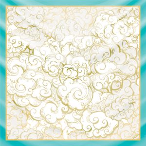 khăn bandana lụa silk họa tiết bầu trời - Mã 05 42