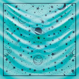 khăn bandana lụa silk họa tiết bầu trời - Mã 06 46