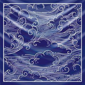 khăn bandana lụa silk họa tiết bầu trời - Mã 20 48