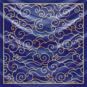 khăn bandana lụa silk họa tiết bầu trời - Mã 23 48